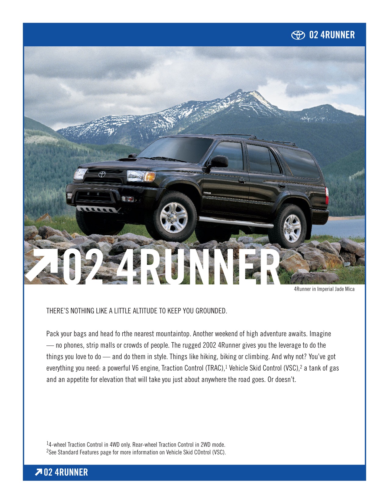 2002 Toyota 4Runner Brochure